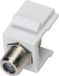 ALANTEC Keystone-Adapter, F-Connector, weiß, korrosionsbeständig