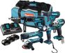 Makita DLX6100PX1 Comboset 18v - DHP452 - DHR202 - DTM51 - DTD156 - DGA452 | 3x 3.0Ah accu