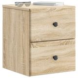 vidaXL - Muurbevestigde Nachttafel Sonoma Eiken 34,5 x 33 x 40 cm