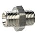 Dubbele RIEGLER Dubbele schroefdraad, M5 a., G 1/8 a., SW 14, messing vernikkeld, werkdruk max. 25 bar, bedrijfstemperatuur. Maximale 150 °C.