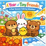 A Year of Tiny Friends – A Four Seasons Coloring Adventure