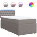 VidaXL Boxspringbed met matras, taupe, 120x190 cm, met stoffen bekleding