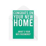 Grappige Funny Cards CBH195 Wenskaart voor verhuizing, motief wifi wachtwoord