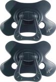 Difrax Fopspeen Natural - 12 tot 18 Maanden - Donkerblauw - 2 Stuks