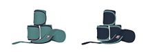HKM Voororder bandage mint/donkerblauw 300 cm