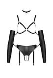 Bad Kitty Set M Zwart Polyester/Elastaan Strapless BH Drukknopen