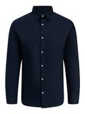 Jack & Jones Heren Overhemden Joe Slim Fit Structure Blauw Maat XXL