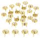 OEM 50 strasssteentjes, 10 mm, puntige bodem, goud/wit