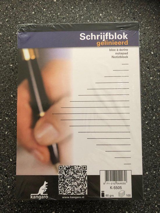 Kangaro Schrijfblok A5 Lijn 100 Blad - 5 Stuks