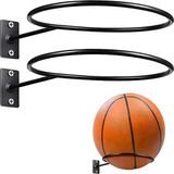 Goodivery Support mural pour divers ballons de sport - Lot de 2 pièces - Noir