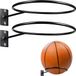 Goodivery Support mural pour divers ballons de sport - Lot de 2 pièces - Noir