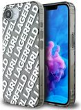 Karl Lagerfeld Repeat Logo Serie - iPhone 16e Hoes - Sierlijk - Zilver