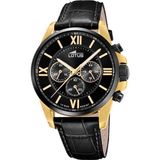 Lotus Herenhorloge 18882/1 Analoog Leer Zwart