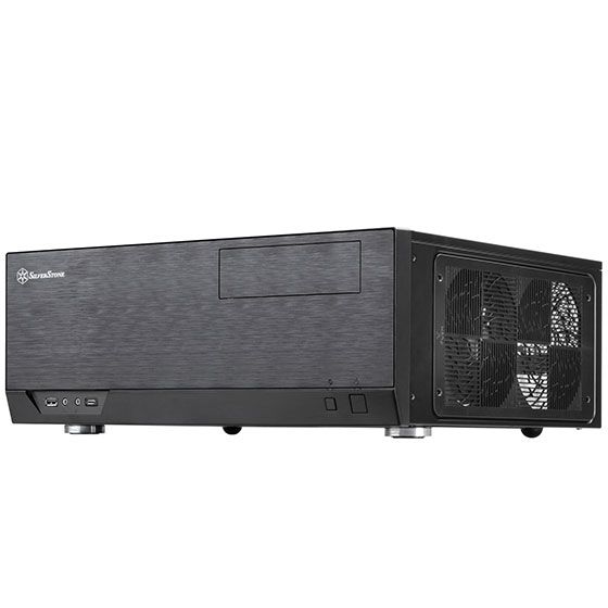 Silverstone GD09B-C - Computerbehuizing - Zwart