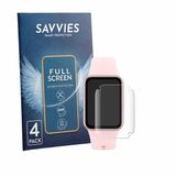 Savvies Screenprotector voor Xiaomi Smart Band 10 Pro - Folie Beschermfolie transparant volledig dekking 4 Stuks