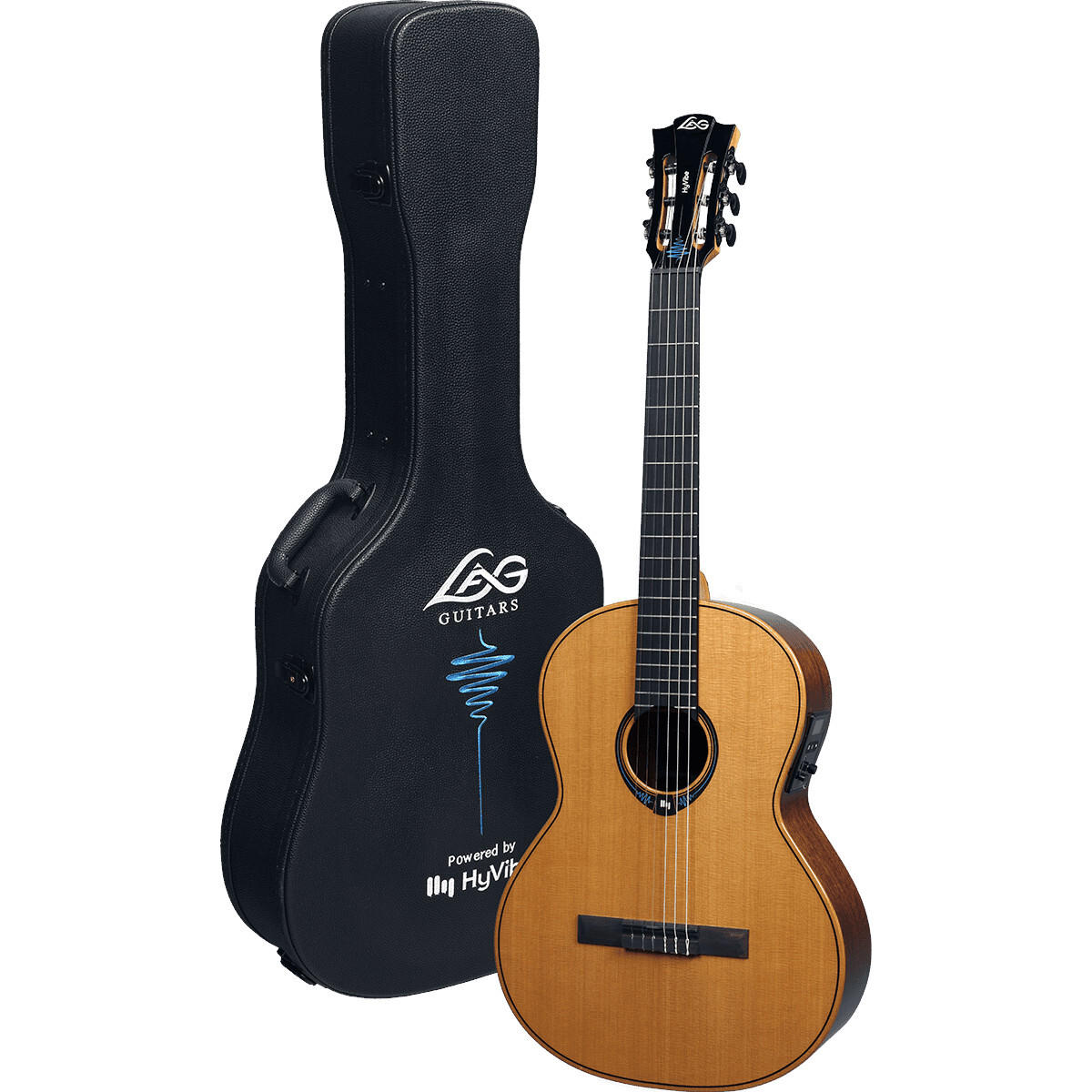 LAG Guitars Classic HyVibe 15 CLHV15E linkshandige E/A klassieke gitaar met ingebouwd multi-effect