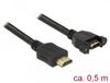 DeLOCK 85463 HDMI Kabel - 0,5 m - Zwart