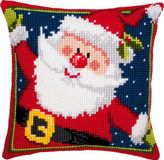 Vervaco Kruissteekkussen Kerstman 40x40cm