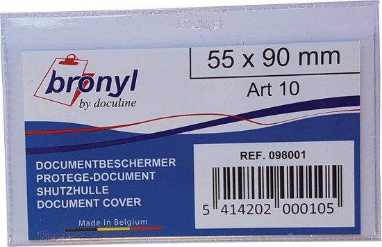 Bronyl U-mapje - Transparant PVC - 140 micron - 20 stuks