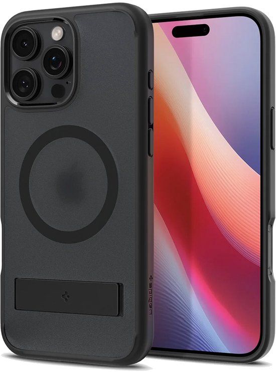 Spigen Ultra Hybrid S (MagFit) mobiele telefoon behuizingen Zwart, Transparant