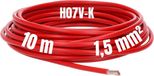 Kalitec 10 meter H07V-K 1,5 mm² rode bedradingskabel