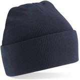 Beechfield Acrylmuts met omslag voor kinderen BF45B-NAVY Marine