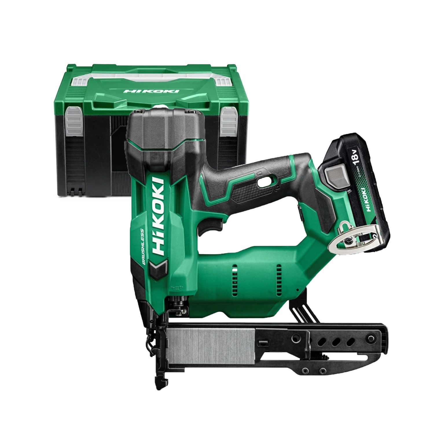 Hikoki N1804DA WXZ Accu nietmachine 18V / 12-40 mm | inclusief 2x 2.0 Ah accu en lader | in HSC III