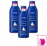 Nivea Lait pour le corps 72h Hydratation Peau sèche à très sèche 400 ml (3 pièces)
