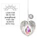 Cristal solaire en forme d'ailes d'ange, offert en signe de réconfort