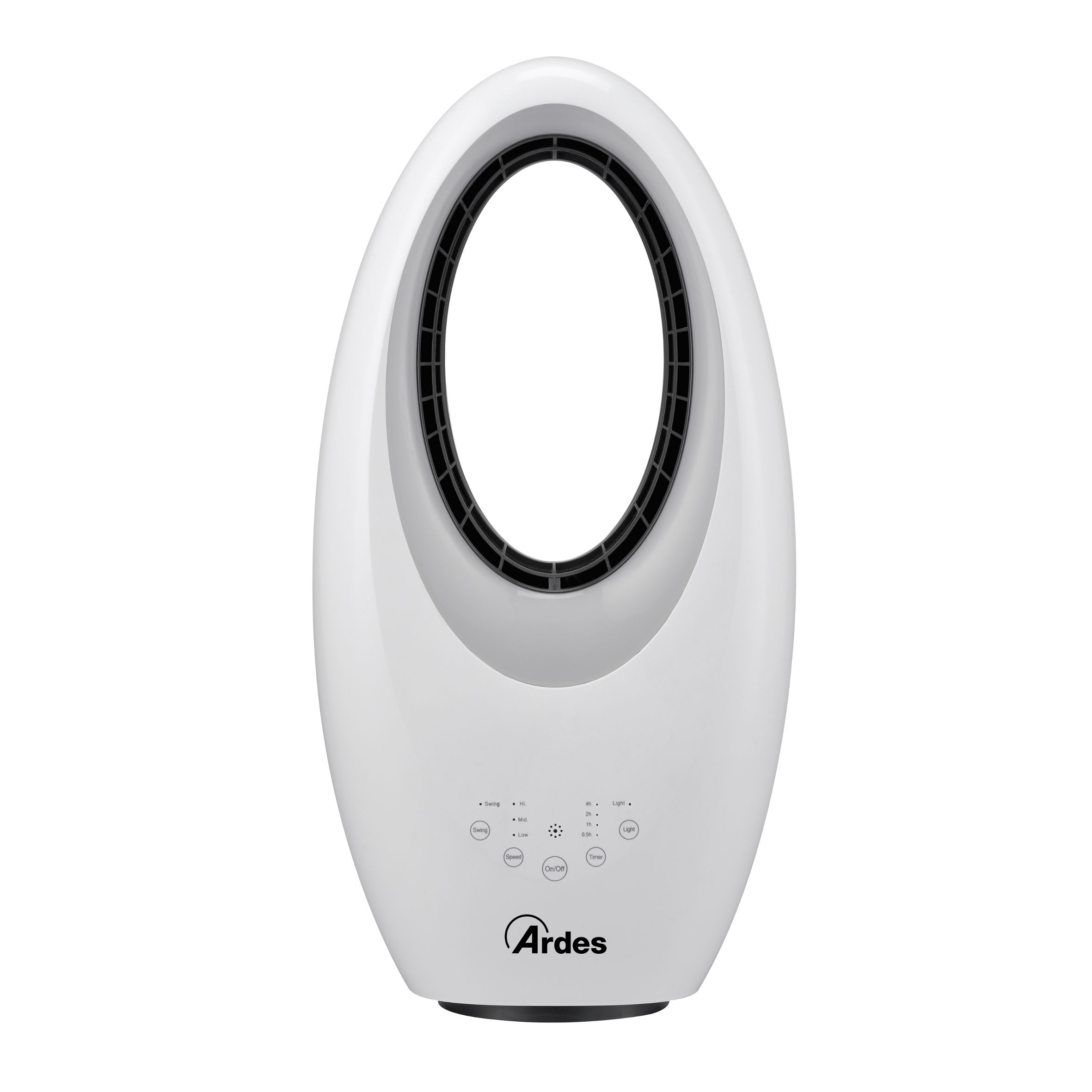 Ardes AR5BL1 Bladeless Fan - White - Floor/Table - 3 Speeds - Timer - Remote Control