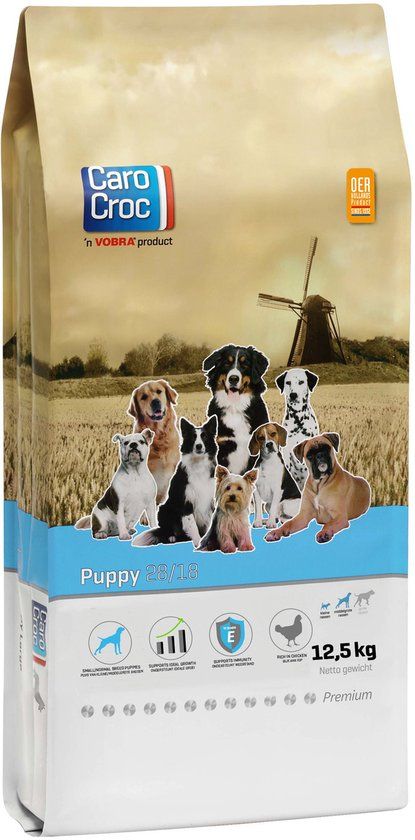 Carocroc Puppy Gevogelte & Rijst & Lijnzaad - Hondenvoer - 12.5 kg