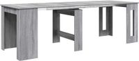 vidaXL Eettafel 240 x 85 x 75 cm Bewerkt hout Grijs Sonoma Rechthoekig
