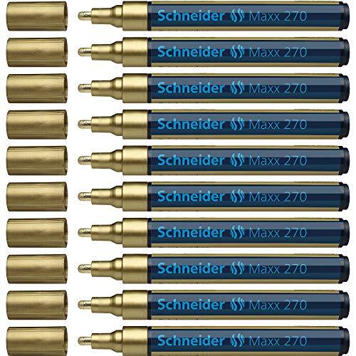 Schneider lakmarker Maxx 270 1-3 mm goud doos met 10 stuks