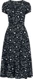 Hell Bunny Hello Goodbye Dames Maxi-jurk - zwart/wit - XS