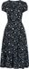 Hell Bunny Hello Goodbye Dames Maxi-jurk - zwart/wit - XS