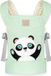 Porte-poupée pour enfants, porte-poupée à partir de 3 ans, porte-bébé pour poupées, porte-ventre, accessoires pour poupées, poupées, porte-bébé avec bretelles réglables, vert, panda brodé