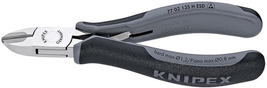 KNIPEX KNIP zijkniptang 7702, le 135mm, afwerking spiegelgepolijst