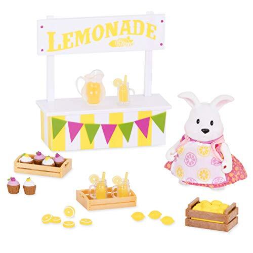 B. toys by Battat Li'l Woodzeez WZ6539Z Play Li'l Woodzeez - limonade standaard 25-delige speelgoedset met dierfiguren, eten en dranken, miniatuurfiguren en speelsets voor kinderen vanaf 3 jaar, multi