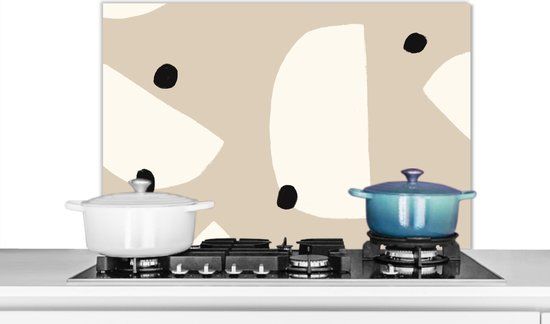 KitchenYeah Keuken Spatscherm 90x60 cm - Abstract Design - Aluminium