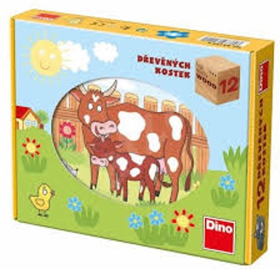 Dino Toys Blokken puzzel boerderij puzzel.