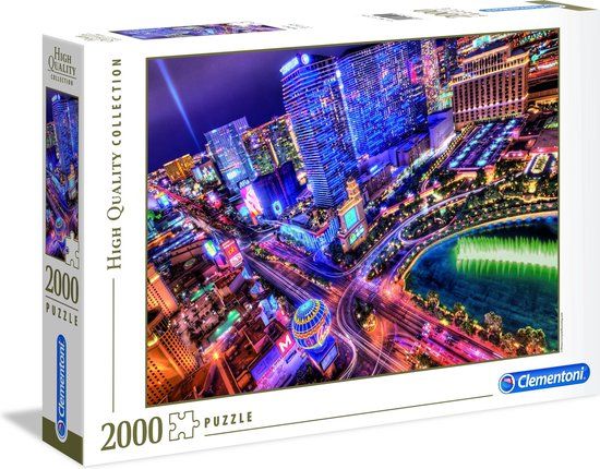 Clementoni High Quality Collection - Puzzle 2000 Pieces - Las Vegas - Puzzle for Adults