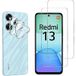 Phonillico® Gehard glas voor Xiaomi Redmi 13 en camerabescherming [Pack 2]