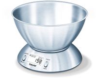 Beurer KS 54 Digitale Keukenweegschaal - RVS - 5kg - Timer - Incl. kom & thermometer