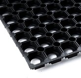 IVOL Rubber Ringmat 60 x 80 cm - Zwart