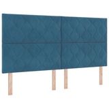 vidaXL Hoofdbord Donkerblauw Fluweel 180 cm