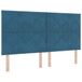 vidaXL Hoofdbord Donkerblauw Fluweel 180 cm