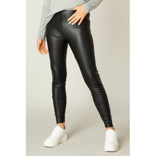 Ysabel Black Faux Leather Slim Fit Leggings