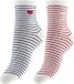 PIECES - PCNANNA SOCKS 2-PACK BC FC - Cloud Dancer - Gestreept - Kinderen - 2 stuks