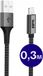 Buddi Flex | USB-A naar Lightning Kabel 12W Fast Charge | 480Mbps Dataoverdracht | Gevlochten Nylon | 0,3M Zwart