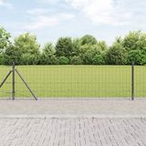vidaXL Euro-hek met betonnen voetstuk 10 x 0,4 m PVC-coated staal mesh